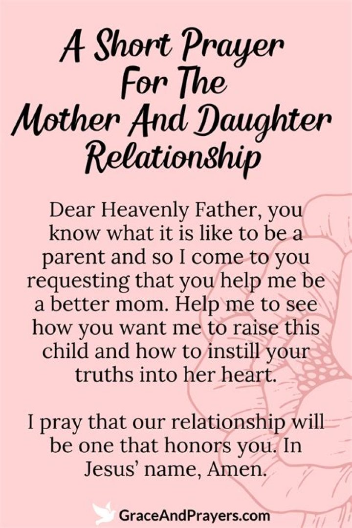 A Daughter's Prayer To Her Mother