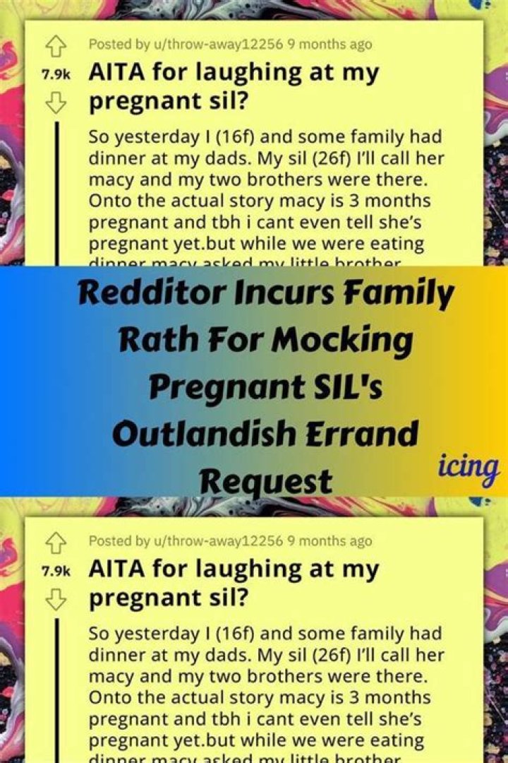 AITA For Laughing At My Pregnant SIL?