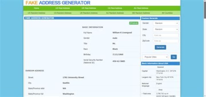 Discover The Ultimate Tool For Generating Fake Addresses: Fakexy
