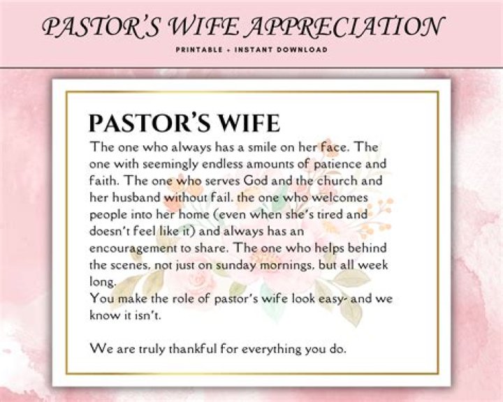 Exploring "Thank You To Pastor And Wife"